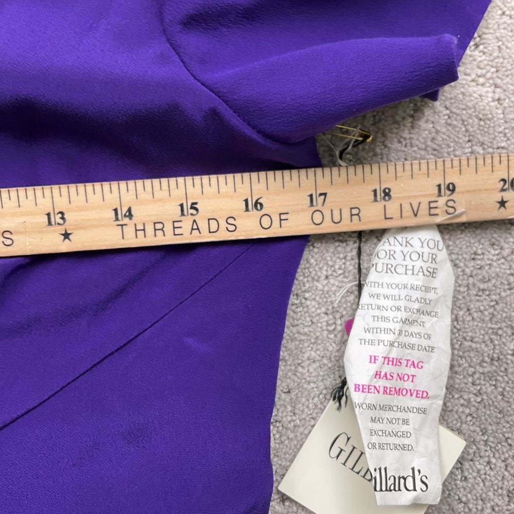 Gillian Dress Womens‎ 4 Purple Sweetheart Silk Pleat Formal Party VTG - Picture 8 of 12